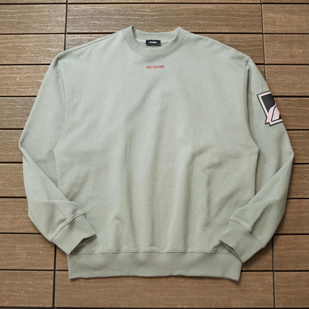 We11 Done Logo Sleeve Badge Long Sleeve Sweatshirt